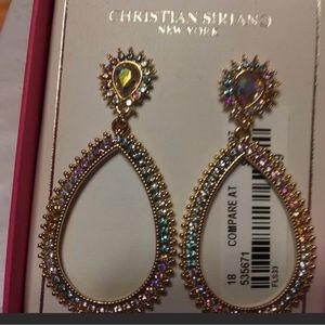 Gem drop earrings
